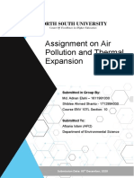 Assignment On Air Pollution and Thermal Expansion
