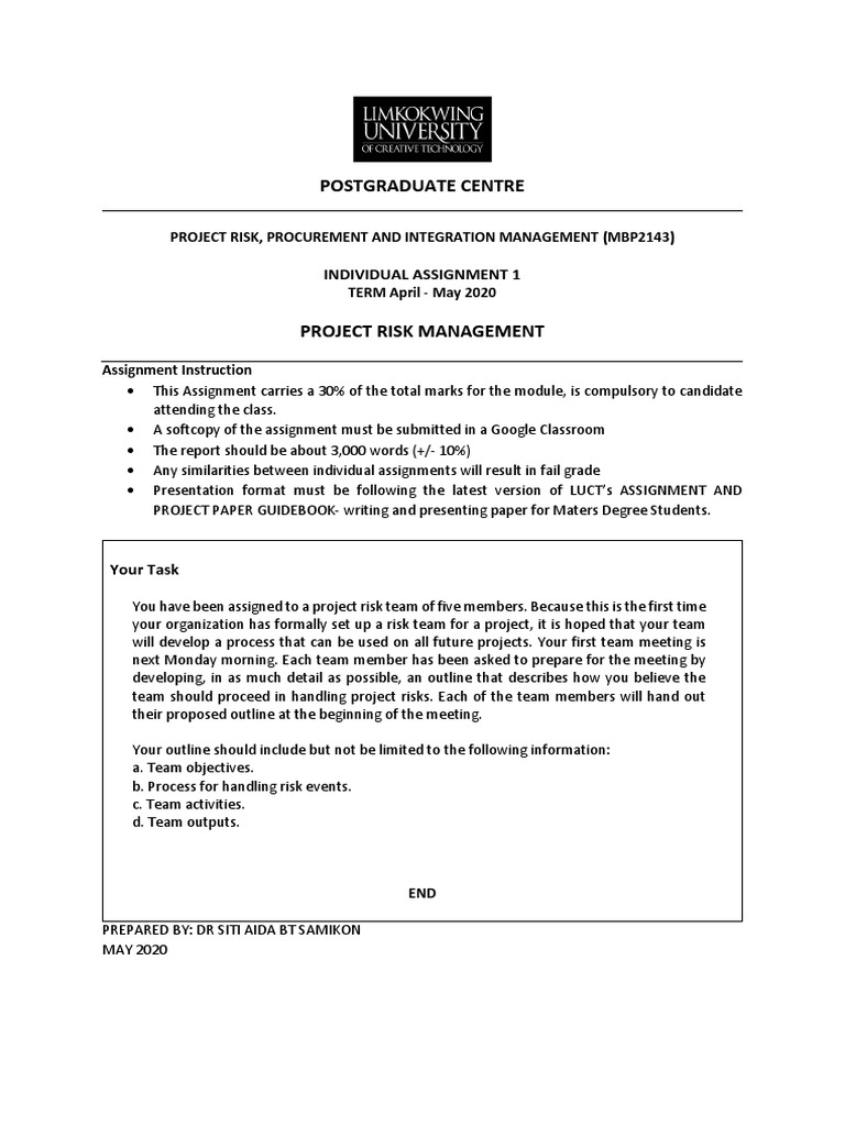 PMGT5891 Individual Assignment Overview | PDF