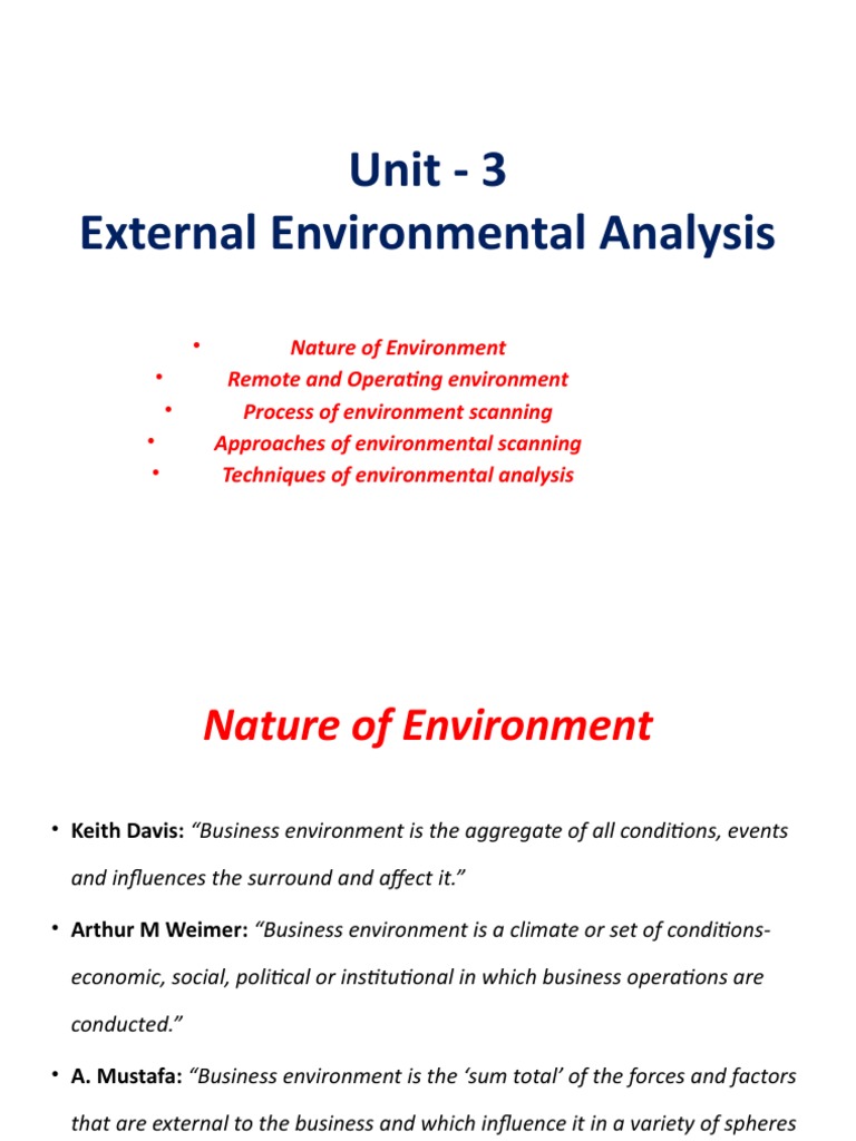 Environmental Analysis Techniques Guide | PDF | Scenario Planning ...