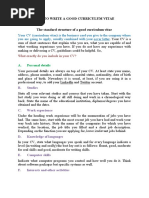 Your CV (Curriculum Vitae) Is The Business Card You Give To The Company Where You Are Going To Apply, Usually Combined With Your Cover Letter