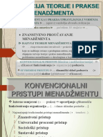 Konvencionalni Pristupi Menadžmentu