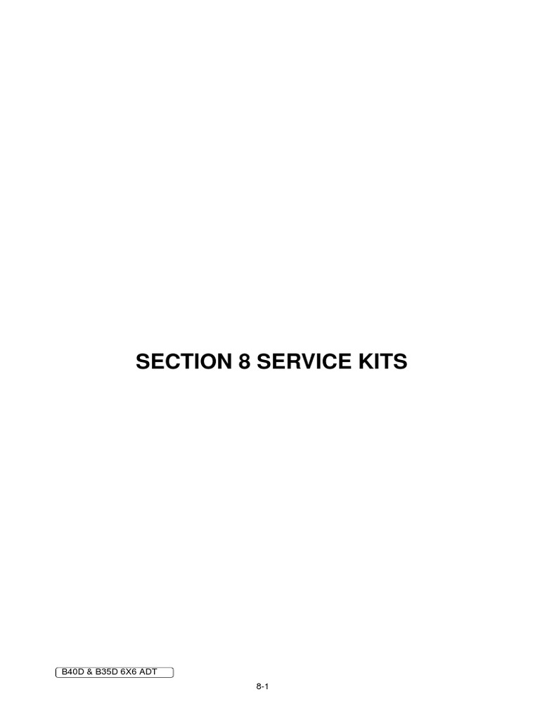 B40D & B35D Service Kits Overview | PDF | Internal Combustion Engine ...
