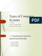 Types of Computer Systems: T. Vinothraj Lecturer in Computer Science Eastern University Sri Lanka