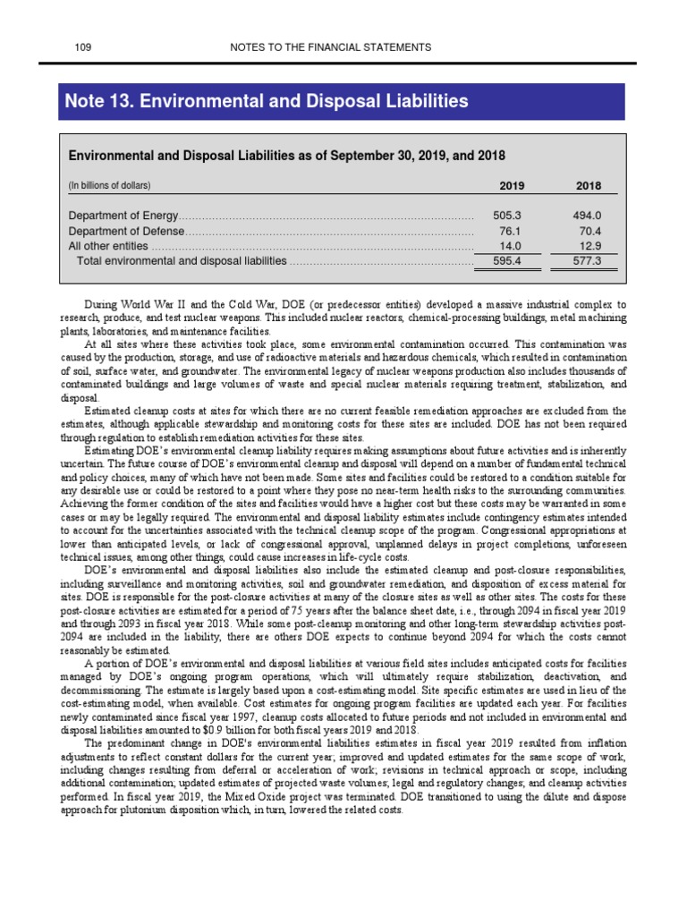 Environmental Liabilities Overview | PDF | Superfund | Environmental ...