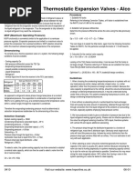 Thermostatic Expansion Valves - Alco: Operating Principles Procedure