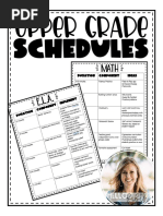 Schedules: Upper Grade