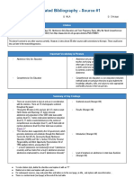 Annotated Bibliography - Source #1: Citation