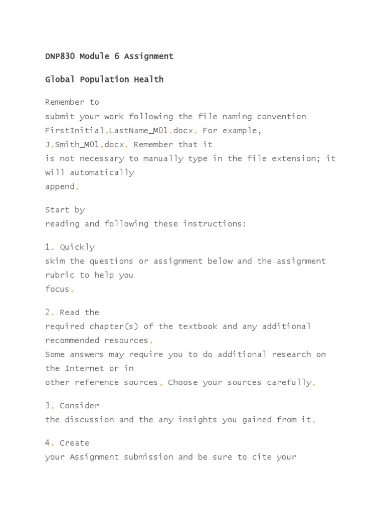 DNP830 Module 6 Assignment | PDF
