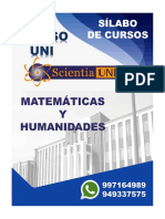 Sílabo Matemáticas y Humanidades PDF