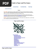 A Zen Guide To Paper and Pen Games