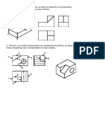 Exercícios de Projeção Ortográfica 1º Diedro PDF