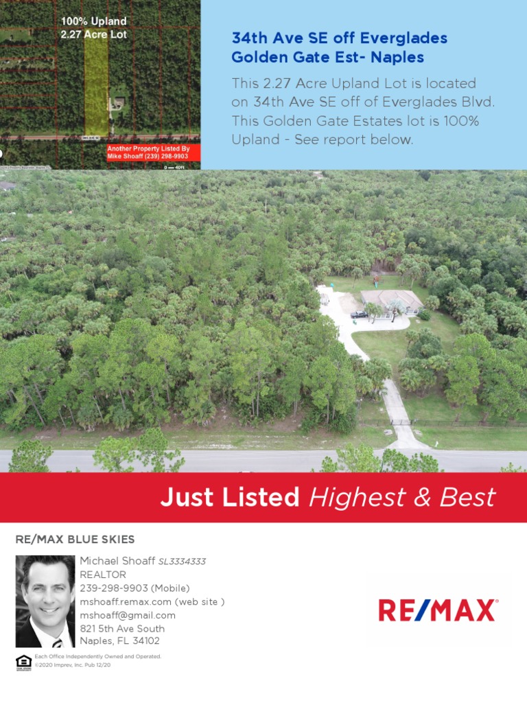 34th Ave SE Lot Wetland Determination Golden Gate Estates Naples, FL