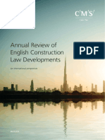 Annual Review of English Construction Law Developments: An International Perspective (March 2016)