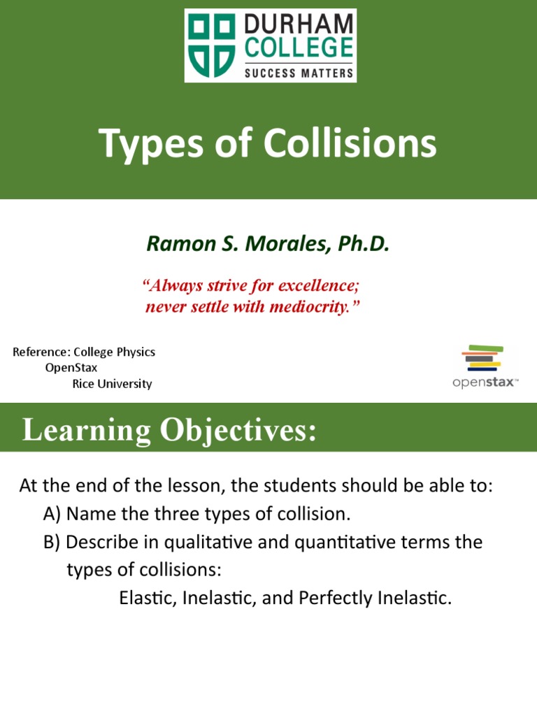 w10b Types of Collisions | PDF | Collision | Physical Quantities