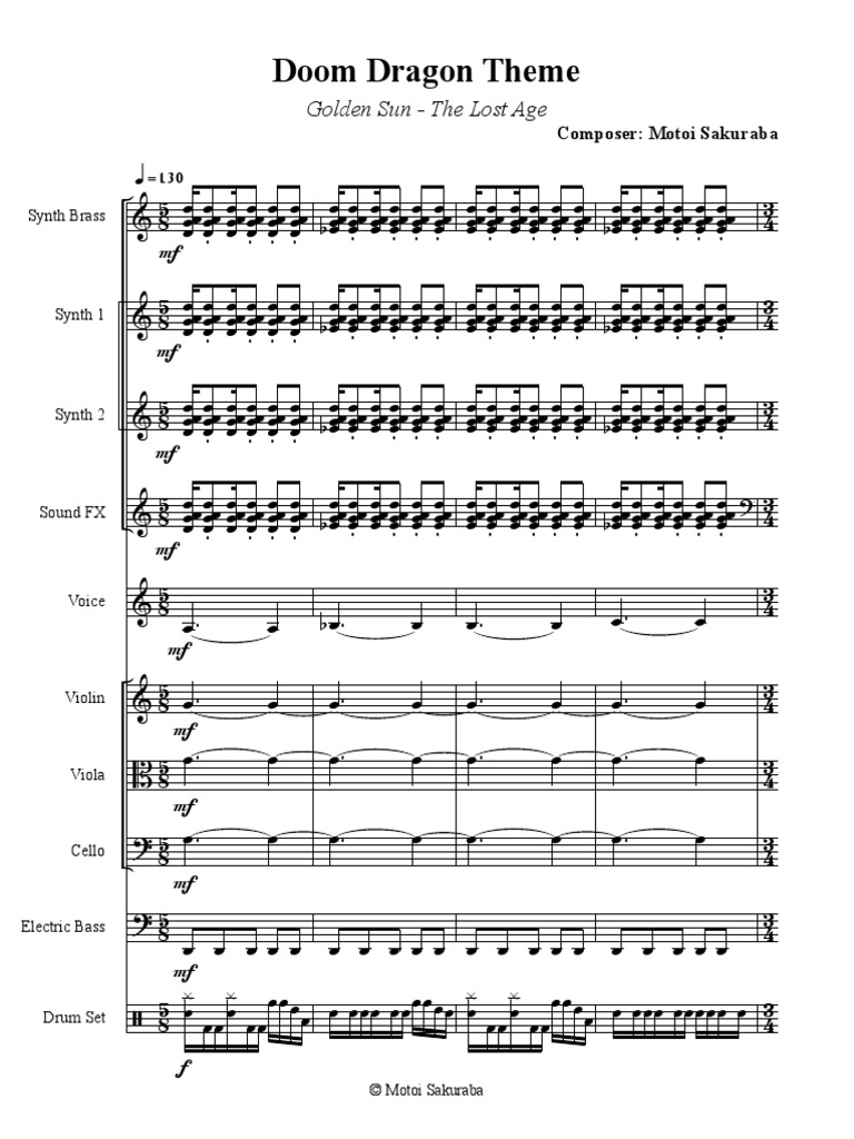 Doom Dragon Theme Score With Strings | PDF | Musical Instruments ...