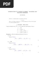 Introduction To Complex Numbers