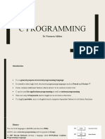 C Programming: DR Nazneen Akhter