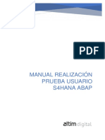 Manual Realización Prueba - Usuario S4HANA ABAP PDF