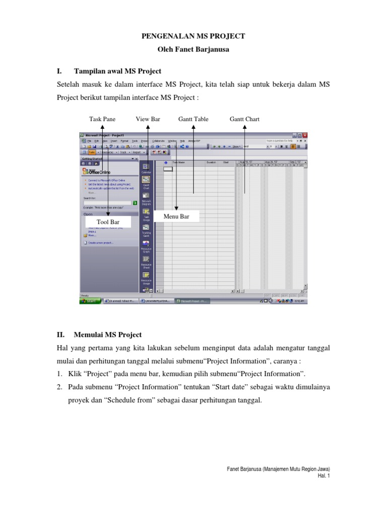 Pengenalan MS Project | PDF