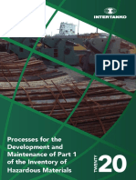 Processes For The Development and Maintenance of Part 1 of The Inventory of Hazardous Materials