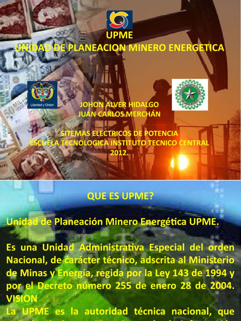 Qué es la UPME: Funciones y Objetivos | PDF | Planificación | Colombia