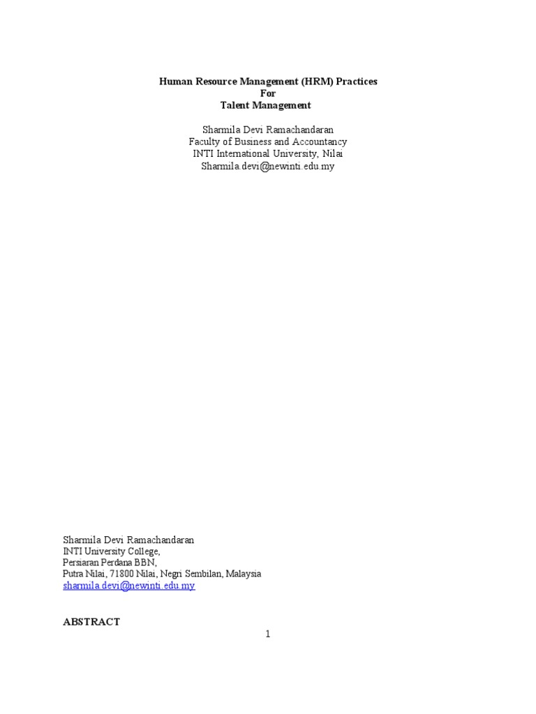HRM Strategies for Talent Management | PDF | Recruitment | Employee ...