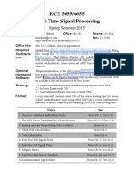 ECE 5655/4655 Real-Time Signal Processing: Spring Semester 2015