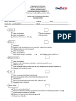 Consolacion District 1: Classroom Evaluation Checklist SY 2019-2020