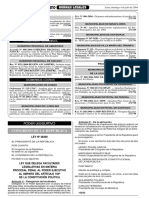LEY N.° 28269 - El Peruano 4 JUL 2004 - LEY QUE DELEGA FACULTADES LEGISLATIVAS EN MATERIA PROCESAL PENAL PDF