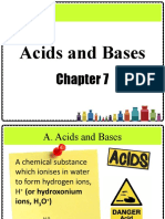 Chapter 7 Acid and Bases