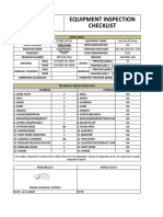 Equipment Inspection Checklist: Asset Data
