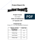 A Project Report On: Project Guide Date of Submission 12 September 2007 Prepared by Name of The Students. Roll No