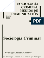 Sociologia Criminal. Medios de Comunicacion