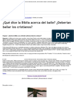 ¿Qué Dice La Biblia Acerca Del Baile - ¿Deberían Bailar Los Cristianos?