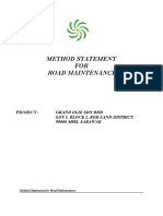 Method Statement FOR Road Maintenance: Project