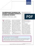 An Impression Tech For Severely Resorbed Mandibles in Geriatric Patients