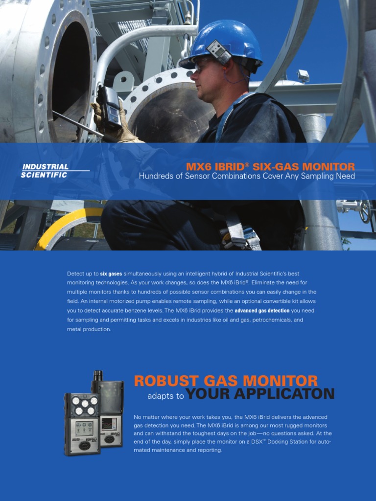 Industrial Scientific Monitor Multigas Ibrid MX6 Detec. 06 Gases