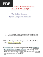 EEG473 Mobile Communications Module 2: Week # (5) : The Cellular Concept - System Design Fundamentals