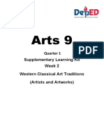 Arts 9: Quarter 1 Supplementary Learning Kit Week 2 Western Classical Art Traditions (Artists and Artworks)