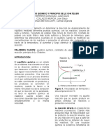 Equilibrio Quíimico y Principio de Le Chatelier