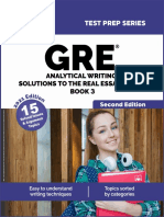 GRE Analytical Writing: Solutions To The Real Essay Topics - Book 3