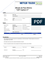 Certificado Peso Mínimo USP41 AF+AL