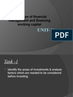 The Scope of Financial Management and Financing Working Capital