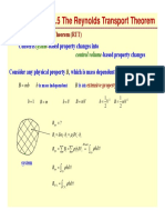 5 The Reynolds Transport Theorem