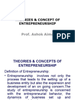 Theories & Concept of Entrepreneurship