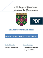Strategic Management: Swot Anaylsis