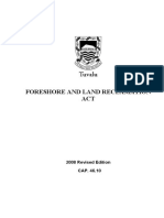 Foreshore and Land Reclamation ACT: 2008 Revised Edition CAP. 46.10