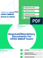 UPDA Exam Registration Procedure - UPDA Exam Required Documents - UPDA Exam Qatar