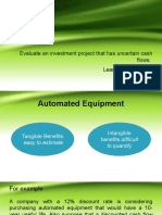 Evaluate An Investment Project That Has Uncertain Cash Flows. Learning Objective 4