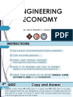 Engineering Economy: By: Engr. Renante C. Orang